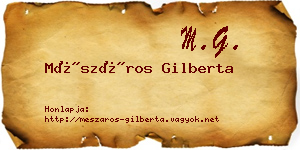 Mészáros Gilberta névjegykártya